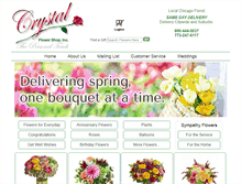 Tablet Screenshot of crystalflowershop.com